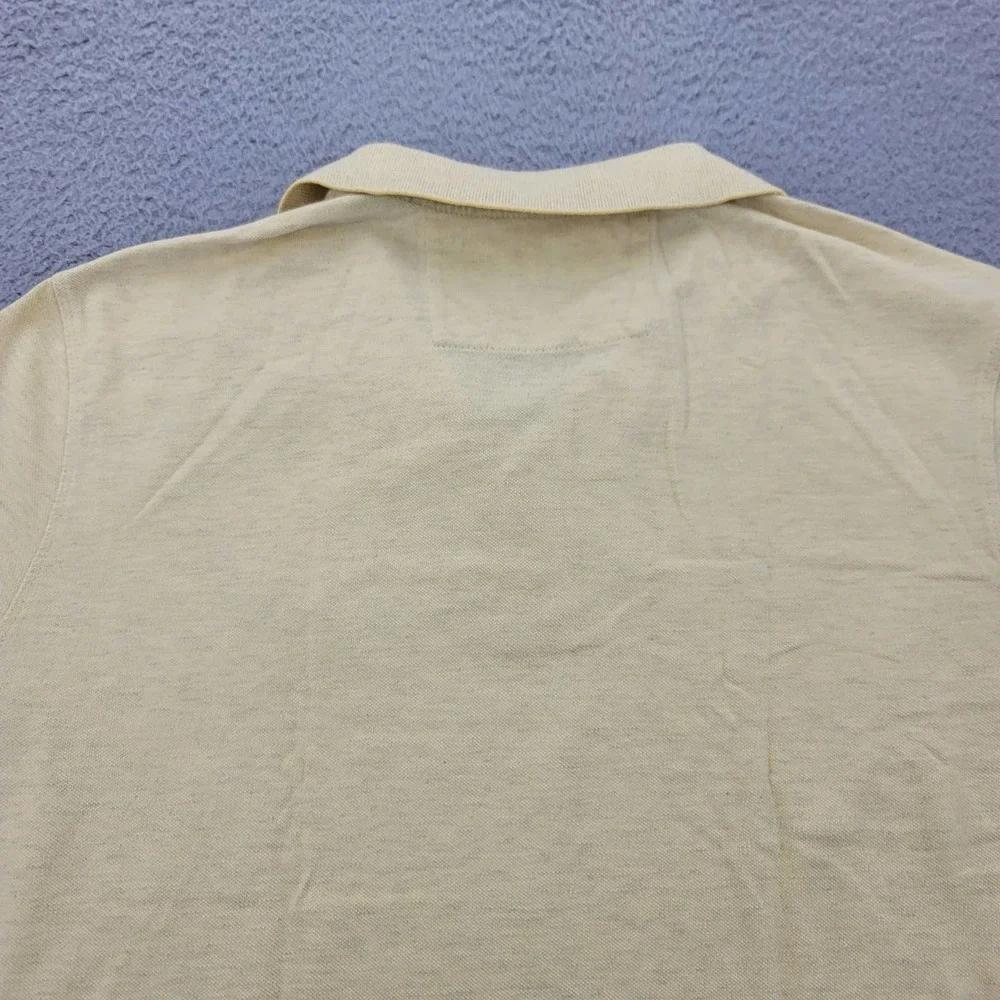 Banana Republic Shirt Mens Large Yellow Polo Golf Short‎ Sleeve Classiccore Logo